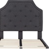 image:imageFlash Furniture Brighton Fabric Arched Tufted Upholstered King Size Platform Bed Modern LowProfile King Bed Frame with Headboard BeigeDark Gray