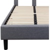 image:imageFlash Furniture Brighton Fabric Arched Tufted Upholstered King Size Platform Bed Modern LowProfile King Bed Frame with Headboard BeigeLight Gray
