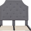 image:imageFlash Furniture Brighton Fabric Arched Tufted Upholstered King Size Platform Bed Modern LowProfile King Bed Frame with Headboard BeigeLight Gray