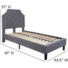 image:imageFlash Furniture Brighton Fabric Arched Tufted Upholstered King Size Platform Bed Modern LowProfile King Bed Frame with Headboard BeigeLight Gray