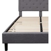image:imageFlash Furniture Brighton Fabric Arched Tufted Upholstered King Size Platform Bed Modern LowProfile King Bed Frame with Headboard BeigeLight Gray