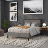 image:imageFlash Furniture Bristol Metal Tufted Upholstered Full Size Headboard in Dark Gray Fabric