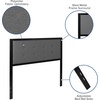 image:imageFlash Furniture Bristol Metal Tufted Upholstered Full Size Headboard in Dark Gray Fabric