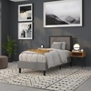 image:imageFlash Furniture Bristol Metal Tufted Upholstered King Size Headboard in Black FabricDark Gray