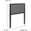 image:imageFlash Furniture Bristol Metal Tufted Upholstered King Size Headboard in Black FabricDark Gray