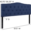 image:imageFlash Furniture Cambridge Button Tufted and Diamond Stitched Upholstered Queen Size Headboard in Navy Fabric