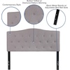 image:imageFlash Furniture Cambridge Tufted Upholstered Full Size Headboard in Light Gray FabricLight Gray