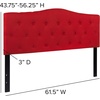 image:imageFlash Furniture Cambridge Tufted Upholstered Full Size Headboard in Light Gray FabricRed