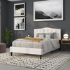 image:imageFlash Furniture Cambridge Tufted Upholstered Headboard for Full Size Bed Contemporary Fabric Tufted Headboard with Adjustable Height White