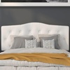 image:imageFlash Furniture Cambridge Tufted Upholstered Headboard for Full Size Bed Contemporary Fabric Tufted Headboard with Adjustable Height White
