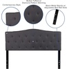 image:imageFlash Furniture Cambridge Tufted Upholstered Headboard for Queen Size Bed Contemporary Fabric Tufted Headboard with Adjustable Height Dark Gray
