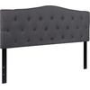 image:imageFlash Furniture Cambridge Tufted Upholstered Headboard for Queen Size Bed Contemporary Fabric Tufted Headboard with Adjustable Height Dark Gray