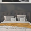 image:imageFlash Furniture Cambridge Tufted Upholstered Headboard for Queen Size Bed Contemporary Fabric Tufted Headboard with Adjustable Height Dark Gray