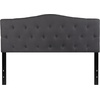 image:imageFlash Furniture Cambridge Tufted Upholstered Headboard for Queen Size Bed Contemporary Fabric Tufted Headboard with Adjustable Height Dark Gray