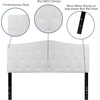 image:imageFlash Furniture Cambridge Tufted Upholstered Headboard for Queen Size Bed Contemporary Fabric Tufted Headboard with Adjustable Height White