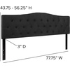 image:imageFlash Furniture Cambridge Tufted Upholstered King Size Headboard in Black Fabric