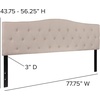 image:imageFlash Furniture Cambridge Tufted Upholstered Twin Size Headboard in Beige FabricBeige