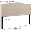 image:imageFlash Furniture Cambridge Tufted Upholstered Twin Size Headboard in Beige FabricBeige
