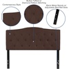 image:imageFlash Furniture Cambridge Tufted Upholstered Twin Size Headboard in Beige FabricDark Brown