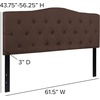 image:imageFlash Furniture Cambridge Tufted Upholstered Twin Size Headboard in Beige FabricDark Brown