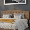 image:imageFlash Furniture Cambridge Tufted Upholstered Twin Size Headboard in Beige FabricDark Brown