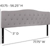 image:imageFlash Furniture Cambridge Tufted Upholstered Twin Size Headboard in Beige FabricLight Gray
