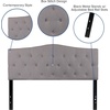 image:imageFlash Furniture Cambridge Tufted Upholstered Twin Size Headboard in Beige FabricLight Gray