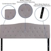 image:imageFlash Furniture Cambridge Tufted Upholstered Twin Size Headboard in Beige FabricLight Gray