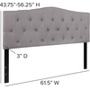 image:imageFlash Furniture Cambridge Tufted Upholstered Twin Size Headboard in Beige FabricLight Gray