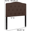 image:imageFlash Furniture Cambridge Tufted Upholstered Twin Size Headboard in White FabricDark Brown