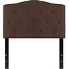 image:imageFlash Furniture Cambridge Tufted Upholstered Twin Size Headboard in White FabricDark Brown
