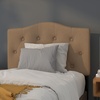 image:imageFlash Furniture Cambridge Tufted Upholstered Twin Size Headboard in White FabricDark Brown