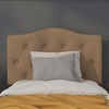 image:imageFlash Furniture Cambridge Tufted Upholstered Twin Size Headboard in White FabricDark Brown