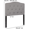 image:imageFlash Furniture Cambridge Tufted Upholstered Twin Size Headboard in White FabricLight Gray