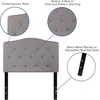 image:imageFlash Furniture Cambridge Tufted Upholstered Twin Size Headboard in White FabricLight Gray