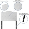image:imageFlash Furniture Cambridge Tufted Upholstered Twin Size Headboard in White FabricWhite
