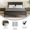 image:imageFlash Furniture Fiona King Wood Platform Bed Frame Solid Wood Construction Headboard Footboard Slatted Bottom Light BrownDark Gray