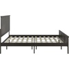 image:imageFlash Furniture Fiona King Wood Platform Bed Frame Solid Wood Construction Headboard Footboard Slatted Bottom Light BrownDark Gray