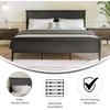 image:imageFlash Furniture Fiona King Wood Platform Bed Frame Solid Wood Construction Headboard Footboard Slatted Bottom Light BrownDark Gray