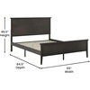 image:imageFlash Furniture Fiona King Wood Platform Bed Frame Solid Wood Construction Headboard Footboard Slatted Bottom Light BrownDark Gray