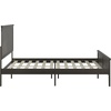 image:imageFlash Furniture Fiona King Wood Platform Bed Frame Solid Wood Construction Headboard Footboard Slatted Bottom Light BrownDark Gray