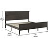 image:imageFlash Furniture Fiona King Wood Platform Bed Frame Solid Wood Construction Headboard Footboard Slatted Bottom Light BrownDark Gray