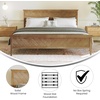 image:imageFlash Furniture Fiona King Wood Platform Bed Frame Solid Wood Construction Headboard Footboard Slatted Bottom Light BrownLight Brown