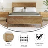 image:imageFlash Furniture Fiona King Wood Platform Bed Frame Solid Wood Construction Headboard Footboard Slatted Bottom Light BrownLight Brown