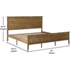 image:imageFlash Furniture Fiona King Wood Platform Bed Frame Solid Wood Construction Headboard Footboard Slatted Bottom Light BrownLight Brown