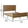 image:imageFlash Furniture Fiona King Wood Platform Bed Frame Solid Wood Construction Headboard Footboard Slatted Bottom Light BrownLight Brown
