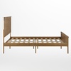 image:imageFlash Furniture Fiona King Wood Platform Bed Frame Solid Wood Construction Headboard Footboard Slatted Bottom Light BrownLight Brown
