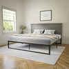 image:imageFlash Furniture Fiona Queen Size Wooden Headboard Only Herringbone Patterned Adjustable Headboard in Gray WashGray Wash