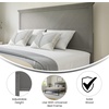 image:imageFlash Furniture Fiona Queen Size Wooden Headboard Only Herringbone Patterned Adjustable Headboard in Gray WashGray Wash