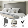 image:imageFlash Furniture Fiona Queen Size Wooden Headboard Only Herringbone Patterned Adjustable Headboard in Gray WashGray Wash